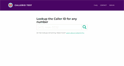Desktop Screenshot of calleridtest.com