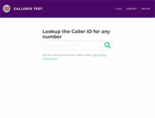 Tablet Screenshot of calleridtest.com